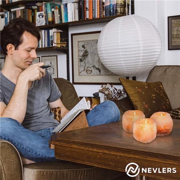 6Pack Pure HimalayanSalt Candle Holders |2.5lbs Natural Himalayan Salt TeaCandle - Picture 7 of 7